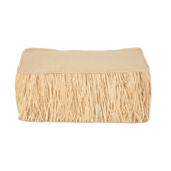 Outdoor pouff | Raffia-effect- floor cushions with bangs M - Outdoor | Cushions | MX HOME