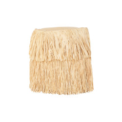Outdoor pouff | Raffia-effect" outdoor stool with bangs | Taburetes | MX HOME