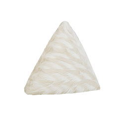 Faux fur cushion | White faux fur pyramid cushion M | Coussins | MX HOME