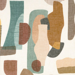 MACHAYA PRINT CELADON AMBRE | Upholstery fabrics | Casamance