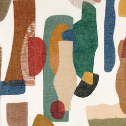 MACHAYA PRINT MULTICO BLEU | Upholstery fabrics | Casamance