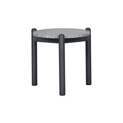 Stylo Coffee Table 40 Alu  Black- Travertino  | open base | cbdesign