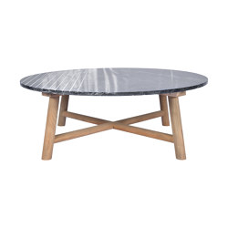 Ubud Stripes Coffee Table D100 Marble Top  | open base | cbdesign