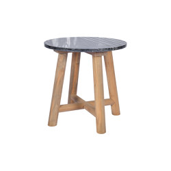 Ubud Stripes Coffee Table D45 Marble Top  | Tavolini alti | cbdesign