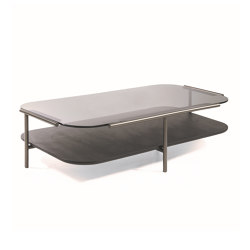 Cloud rectangular coffee table | open base | Cantori spa