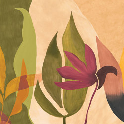 NAHUA KAKI/OCRE | Pattern plants / flowers | Casamance