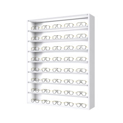 Carré Steel Horizontal Eyewear Display 40 positions | Wall shelves | Top Vision