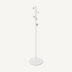 Bloom Floor Single Coat Rack Signal White | Appendiabiti | MIZETTO