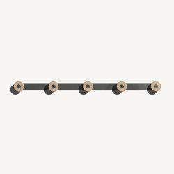 Bloom Wall Mounted Coat Rack Antracithe | Barre attaccapanni | MIZETTO