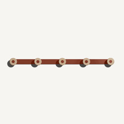 Bloom Wall Mounted Coat Rack Copper Brown | Hook rails | MIZETTO
