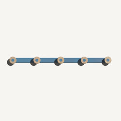 Bloom Wall Mounted Coat Rack Dusty Blue | Patères | MIZETTO