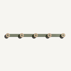 Bloom Wall Mounted Coat Rack Forest Green | Hook rails | MIZETTO