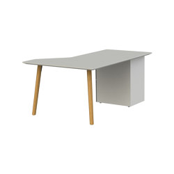 Fly Tisch Holzbeine mit Seitenflügel und Korpus | Desks | Sellex