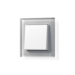 A CREATION Switch in crystal grey | Interrupteurs à bouton poussoir | JUNG