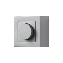 A CUBE rotary dimmer in aluminium | Drehdimmer | JUNG