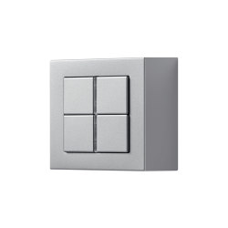 A CUBE KNX compact room controller F 40 in aluminium