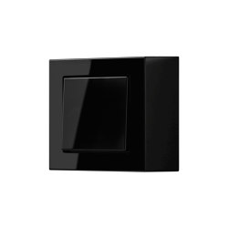 A CUBE switch in black | Interrupteurs à bouton poussoir | JUNG
