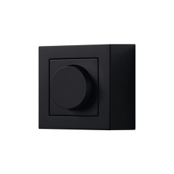 A CUBE rotary dimmer in matt graphite black | Rotary dimmers | JUNG