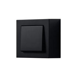 A CUBE switch in matt graphite black | Interrupteurs à bouton poussoir | JUNG