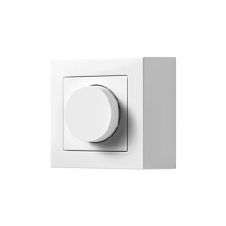 A CUBE rotary dimmer in matt snow white | Rotary dimmers | JUNG