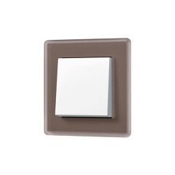 A VIVA in mocha switch in white | Interrupteurs à bouton poussoir | JUNG