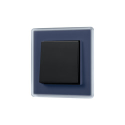 A VIVA in night blue switch in black | Push-button switches | JUNG