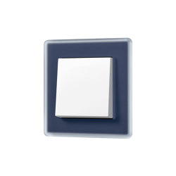 A VIVA in night blue switch in white | Interrupteurs à bouton poussoir | JUNG