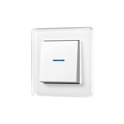 A VIVA in white switch in white LED in blue | interuttori pulsante | JUNG
