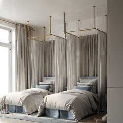 Tube connection system Modulation N° 16 burnished brass | Rieles para cortinas | P&G Konzept