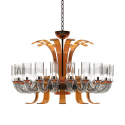 LEONARDO Lámpara de cristal de Murano | Lámparas de suspensión | Piumati