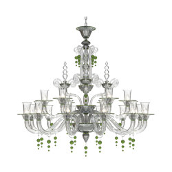 PUCCINI Lámpara de cristal de Murano | Lámparas de suspensión | Piumati
