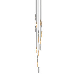 RUZZINILámpara de escalera de cristal de Murano | Suspended lights | Piumati