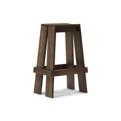 Let Barstool 75cm Brown Stained Ash | Stools | Normann Copenhagen