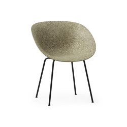 Mat Armchair Black Steel - Seaweed | Chairs | Normann Copenhagen
