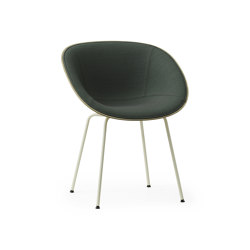 Mat Armchair Front Upholstery Cream Steel - Hemp | Stühle | Normann Copenhagen