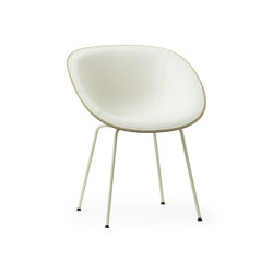 Mat Armchair Front Upholstery Cream Steel - Hemp | Sedie | Normann Copenhagen