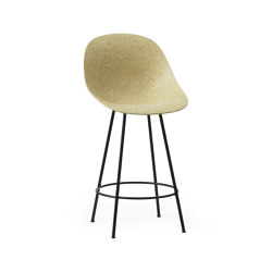 Mat Barchair 65 cm Black Steel - Hemp | Sgabelli bancone | Normann Copenhagen