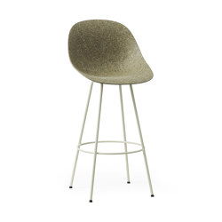 Mat Barstuhl 75 cm Creme stahl - Seegras | Barhocker | Normann Copenhagen