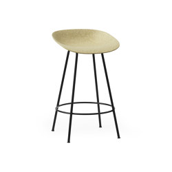 Mat Barstool 65 cm Black Steel - Hemp | Bar stools | Normann Copenhagen