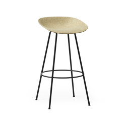 Mat Barstuhl 75 cm schwarzes stahl  Hanffasern | Barhocker | Normann Copenhagen