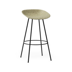 Mat Barstool 75 cm Black Steel - Seaweed | Tabourets de bar | Normann Copenhagen