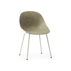 Mat Chair Cream Steel - Seaweed | Chaises | Normann Copenhagen