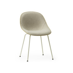 Mat Chair Front Upholstery Cream Steel - Hemp | Chairs | Normann Copenhagen