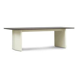Panel Table 250x90cm Cream/Dark Brown | Dining tables | Normann Copenhagen