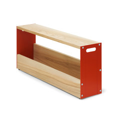 Anna | Bench and side table - RAL 2001 red orange | Sitzbänke | Magazin®