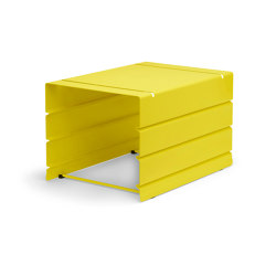 Atlas | Container, half (3 compartments) | sulfur yellow RAL 1016 | Organiseurs bureau | Magazin®