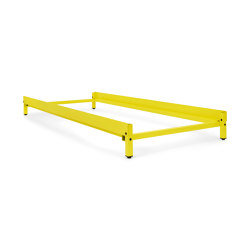 Erik | bed, 90 x 200 cm - stackable, RAL 1016 sulphur yellow | Bedframes | Magazin®