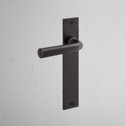 Apsley Maniglia per porta con molla e nottolino su placca lunga | Hinged door fittings | Corston Architectural Detail