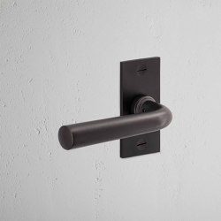 Manilla para puertas Apsley con placa corta (con muelle) | Hinged door fittings | Corston Architectural Detail