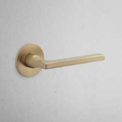 Clayton Maniglia per porta fissa su rosa incassata | Hinged door fittings | Corston Architectural Detail